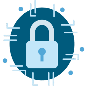 Ícono de seguridad digital y ciberseguridad corporativa